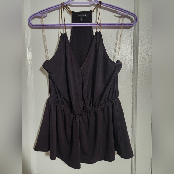 Dynamite top, gold colored chain straps, like new - Picture 1 of 2